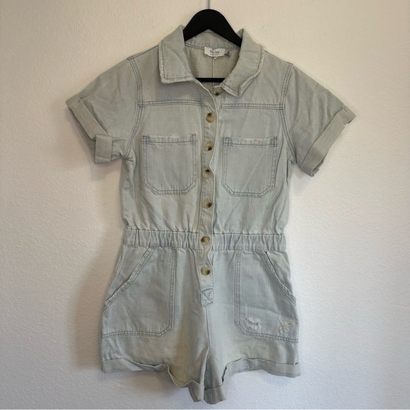 Bluivy Light Blue Denim Romper – Size Medium, New with Tags - Picture 1 of 8